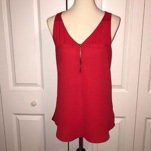 Express sleeveless zippered top